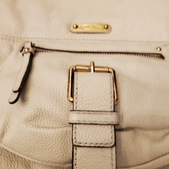 Euc Michael Kors White Leather Shouder Bag Purse - Picture 3 of 10